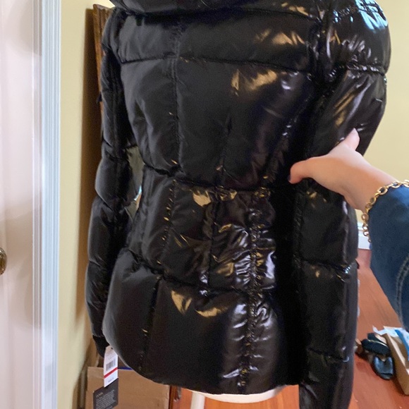Sam. Blake Fur-Trim Puffer Down Jacket Jet - Picture 8 of 8